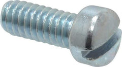Value Collection - 1/4-20 UNC, 5/8" Length Under Head Slotted Drive Machine Screw - Fillister Head, Grade 2 Steel, Zinc-Plated Finish, Without Washer - USA Tool & Supply