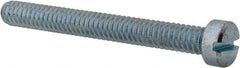 Value Collection - 1/4-20 UNC, 2-1/4" Length Under Head Slotted Drive Machine Screw - Fillister Head, Grade 2 Steel, Zinc-Plated Finish, Without Washer - USA Tool & Supply