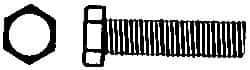 Value Collection - #6-32 UNC, 7/8" Length Under Head Hex Drive Machine Screw - Hex Head, Grade J82 Steel, Zinc-Plated Finish, Without Washer - USA Tool & Supply