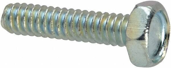 Value Collection - #6-32 UNC, 5/8" Length Under Head Hex Drive Machine Screw - Hex Head, Grade J82 Steel, Zinc-Plated Finish, Without Washer - USA Tool & Supply