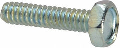 Value Collection - #6-32 UNC, 5/8" Length Under Head Hex Drive Machine Screw - Hex Head, Grade J82 Steel, Zinc-Plated Finish, Without Washer - USA Tool & Supply