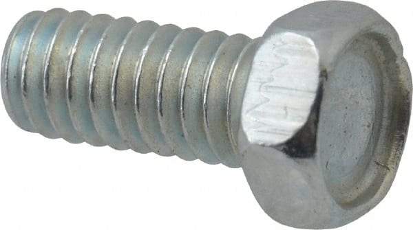 Value Collection - #8-32 UNC, 3/8" Length Under Head Hex Drive Machine Screw - Hex Head, Grade 2 Steel, Zinc-Plated Finish, Without Washer - USA Tool & Supply