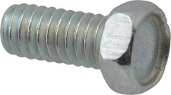 Value Collection - #8-32 UNC, 3/8" Length Under Head Hex Drive Machine Screw - Hex Head, Grade 2 Steel, Zinc-Plated Finish, Without Washer - USA Tool & Supply