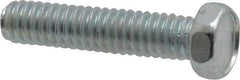 Value Collection - #8-32 UNC, 3/4" Length Under Head Hex Drive Machine Screw - Hex Head, Grade J82 Steel, Zinc-Plated Finish, Without Washer - USA Tool & Supply