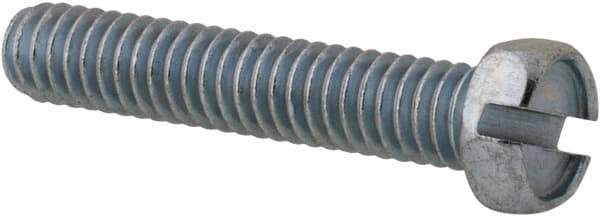 Value Collection - #8-32 UNC, 7/8" Length Under Head Hex Drive Machine Screw - Hex Head, Grade 2 Steel, Zinc-Plated Finish, Without Washer - USA Tool & Supply