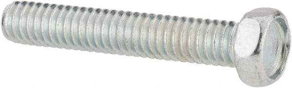 Value Collection - #8-32 UNC, 1" Length Under Head Hex Drive Machine Screw - Hex Head, Grade J82 Steel, Zinc-Plated Finish, Without Washer - USA Tool & Supply