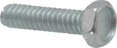 Value Collection - #10-24 UNC, 3/4" Length Under Head Hex Drive Machine Screw - Hex Head, Grade J82 Steel, Zinc-Plated Finish, Without Washer - USA Tool & Supply