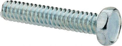 Value Collection - #10-24 UNC, 1" Length Under Head Hex Drive Machine Screw - Hex Head, Grade 2 Steel, Zinc-Plated Finish, Without Washer - USA Tool & Supply
