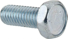 Value Collection - #10-32 UNF, 1/2" Length Under Head Hex Drive Machine Screw - Hex Head, Grade J82 Steel, Zinc-Plated Finish, Without Washer - USA Tool & Supply
