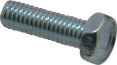 Value Collection - #10-32 UNF, 5/8" Length Under Head Hex Drive Machine Screw - Hex Head, Grade J82 Steel, Zinc-Plated Finish, Without Washer - USA Tool & Supply