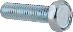 Value Collection - #10-32 UNF, 3/4" Length Under Head Hex Drive Machine Screw - Hex Head, Grade J82 Steel, Zinc-Plated Finish, Without Washer - USA Tool & Supply