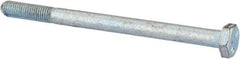 Made in USA - 1/4-28 UNF, 3-1/2" Length Under Head Hex Head Cap Screw - Partially Threaded, Grade 5 Steel, Zinc-Plated Finish, 7/16" Hex - USA Tool & Supply