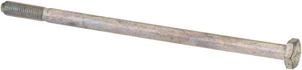 Made in USA - 1/4-28 UNF, 5" Length Under Head Hex Head Cap Screw - Partially Threaded, Grade 5 Steel, Zinc-Plated Finish, 7/16" Hex - USA Tool & Supply