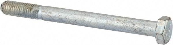 Made in USA - 5/16-24 UNF, 3-1/2" Length Under Head Hex Head Cap Screw - Partially Threaded, Grade 5 Steel, Zinc-Plated Finish, 7/16" Hex - USA Tool & Supply