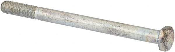 Made in USA - 5/16-24 UNF, 4" Length Under Head Hex Head Cap Screw - Partially Threaded, Grade 5 Steel, Zinc-Plated Finish, 7/16" Hex - USA Tool & Supply