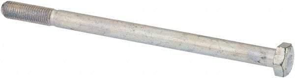 Made in USA - 5/16-24 UNF, 5" Length Under Head Hex Head Cap Screw - Partially Threaded, Grade 5 Steel, Zinc-Plated Finish, 7/16" Hex - USA Tool & Supply