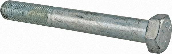 Made in USA - 3/8-24 UNF, 3" Length Under Head Hex Head Cap Screw - Partially Threaded, Grade 5 Steel, Zinc-Plated Finish, 9/16" Hex - USA Tool & Supply
