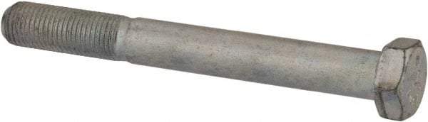 Made in USA - 3/8-24 UNF, 3-1/4" Length Under Head Hex Head Cap Screw - Partially Threaded, Grade 5 Steel, Zinc-Plated Finish, 9/16" Hex - USA Tool & Supply