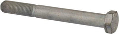 Made in USA - 3/8-24 UNF, 3-1/4" Length Under Head Hex Head Cap Screw - Partially Threaded, Grade 5 Steel, Zinc-Plated Finish, 9/16" Hex - USA Tool & Supply
