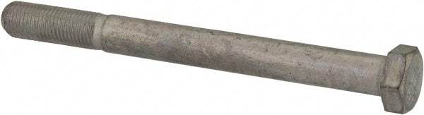 Made in USA - 3/8-24 UNF, 4" Length Under Head Hex Head Cap Screw - Partially Threaded, Grade 5 Steel, Zinc-Plated Finish, 9/16" Hex - USA Tool & Supply