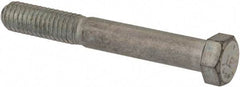 Made in USA - 7/16-14 UNC, 3-1/4" Length Under Head Hex Head Cap Screw - Partially Threaded, Grade 5 Steel, Zinc-Plated Finish, 5/8" Hex - USA Tool & Supply