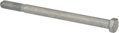 Made in USA - 7/16-14 UNC, 6" Length Under Head Hex Head Cap Screw - Partially Threaded, Grade 5 Steel, Zinc-Plated Finish, 5/8" Hex - USA Tool & Supply