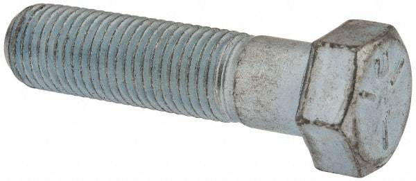 Made in USA - 7/16-20 UNF, 1-3/4" Length Under Head Hex Head Cap Screw - Partially Threaded, Grade 5 Steel, Zinc-Plated Finish, 5/8" Hex - USA Tool & Supply
