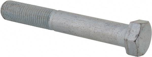 Made in USA - 7/16-20 UNF, 3" Length Under Head Hex Head Cap Screw - Partially Threaded, Grade 5 Steel, Zinc-Plated Finish, 5/8" Hex - USA Tool & Supply