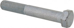 Made in USA - 7/16-20 UNF, 3" Length Under Head Hex Head Cap Screw - Partially Threaded, Grade 5 Steel, Zinc-Plated Finish, 5/8" Hex - USA Tool & Supply