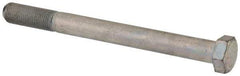 Made in USA - 1/2-20 UNF, 5-1/2" Length Under Head Hex Head Cap Screw - Partially Threaded, Grade 5 Steel, Zinc-Plated Finish, 3/4" Hex - USA Tool & Supply