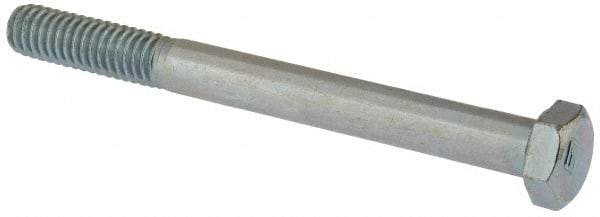 Value Collection - 5/16-18 UNC, 3-1/4" Length Under Head Hex Head Cap Screw - Partially Threaded, Grade 2 Steel, Zinc-Plated Finish, 1/2" Hex - USA Tool & Supply