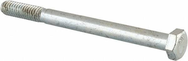 Value Collection - 5/16-18 UNC, 3-3/4" Length Under Head Hex Head Cap Screw - Partially Threaded, Grade 2 Steel, Zinc-Plated Finish, 1/2" Hex - USA Tool & Supply