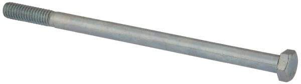 Value Collection - 5/16-18 UNC, 5-1/2" Length Under Head Hex Head Cap Screw - Partially Threaded, Grade 2 Steel, Zinc-Plated Finish, 1/2" Hex - USA Tool & Supply