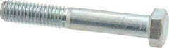 Value Collection - 3/8-16 UNC, 2-1/2" Length Under Head Hex Head Cap Screw - Partially Threaded, Grade 2 Steel, Zinc-Plated Finish, 9/16" Hex - USA Tool & Supply