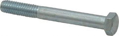 Value Collection - 3/8-16 UNC, 3" Length Under Head Hex Head Cap Screw - Partially Threaded, Grade 2 Steel, Zinc-Plated Finish, 9/16" Hex - USA Tool & Supply