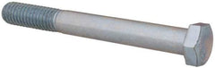 Value Collection - 3/8-16 UNC, 3-1/4" Length Under Head Hex Head Cap Screw - Partially Threaded, Grade 2 Steel, Zinc-Plated Finish, 9/16" Hex - USA Tool & Supply