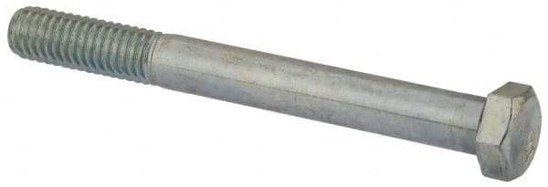 Value Collection - 3/8-16 UNC, 3-1/2" Length Under Head Hex Head Cap Screw - Partially Threaded, Grade 2 Steel, Zinc-Plated Finish, 9/16" Hex - USA Tool & Supply