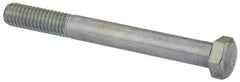 Value Collection - 3/8-16 UNC, 3-1/2" Length Under Head Hex Head Cap Screw - Partially Threaded, Grade 2 Steel, Zinc-Plated Finish, 9/16" Hex - USA Tool & Supply