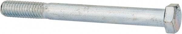 Value Collection - 3/8-16 UNC, 3-3/4" Length Under Head Hex Head Cap Screw - Partially Threaded, Grade 2 Steel, Zinc-Plated Finish, 9/16" Hex - USA Tool & Supply
