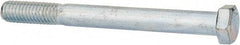 Value Collection - 3/8-16 UNC, 3-3/4" Length Under Head Hex Head Cap Screw - Partially Threaded, Grade 2 Steel, Zinc-Plated Finish, 9/16" Hex - USA Tool & Supply