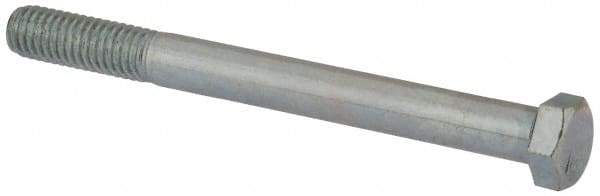 Value Collection - 3/8-16 UNC, 4" Length Under Head Hex Head Cap Screw - Partially Threaded, Grade 2 Steel, Zinc-Plated Finish, 9/16" Hex - USA Tool & Supply