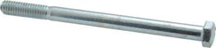 Value Collection - 3/8-16 UNC, 5" Length Under Head Hex Head Cap Screw - Partially Threaded, Grade 2 Steel, Zinc-Plated Finish, 9/16" Hex - USA Tool & Supply