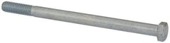 Value Collection - 3/8-16 UNC, 5-1/2" Length Under Head Hex Head Cap Screw - Partially Threaded, Grade 2 Steel, Zinc-Plated Finish, 9/16" Hex - USA Tool & Supply
