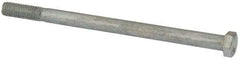 Value Collection - 3/8-16 UNC, 6" Length Under Head Hex Head Cap Screw - Partially Threaded, Grade 2 Steel, Zinc-Plated Finish, 9/16" Hex - USA Tool & Supply