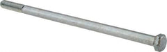 Value Collection - 3/8-16 UNC, 8" Length Under Head Hex Head Cap Screw - Grade 2 Steel, Zinc-Plated Finish, 9/16" Hex - USA Tool & Supply