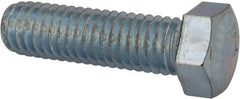 Value Collection - 7/16-14 UNC, 1-1/2" Length Under Head Hex Head Cap Screw - Fully Threaded, Grade 2 Steel, Zinc-Plated Finish, 5/8" Hex - USA Tool & Supply