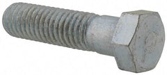 Value Collection - 7/16-14 UNC, 1-3/4" Length Under Head Hex Head Cap Screw - Partially Threaded, Grade 2 Steel, Zinc-Plated Finish, 5/8" Hex - USA Tool & Supply
