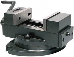 Wilton - 4" Jaw Width, 4" Max Jaw Opening, 1-1/2" Throat Depth, Manual Precision Self Centering Vise - Alloy Steel, 11-13/32" OAL x 7.9" OAW x 6-7/64" OAH - USA Tool & Supply