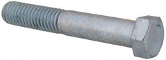 Value Collection - 7/16-14 UNC, 2-3/4" Length Under Head Hex Head Cap Screw - Partially Threaded, Grade 2 Steel, Zinc-Plated Finish, 5/8" Hex - USA Tool & Supply