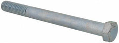 Value Collection - 7/16-14 UNC, 4-1/2" Length Under Head Hex Head Cap Screw - Partially Threaded, Grade 2 Steel, Zinc-Plated Finish, 5/8" Hex - USA Tool & Supply
